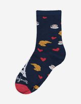Socken - Allover-Muster - dunkelblau