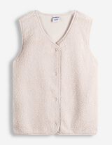 Weste - Teddyfell - beige