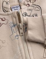 Set aus Sweatshirt und Jogginghose - gemustert - Beige