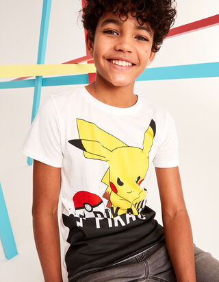 T-shirt - Pikachu - wit