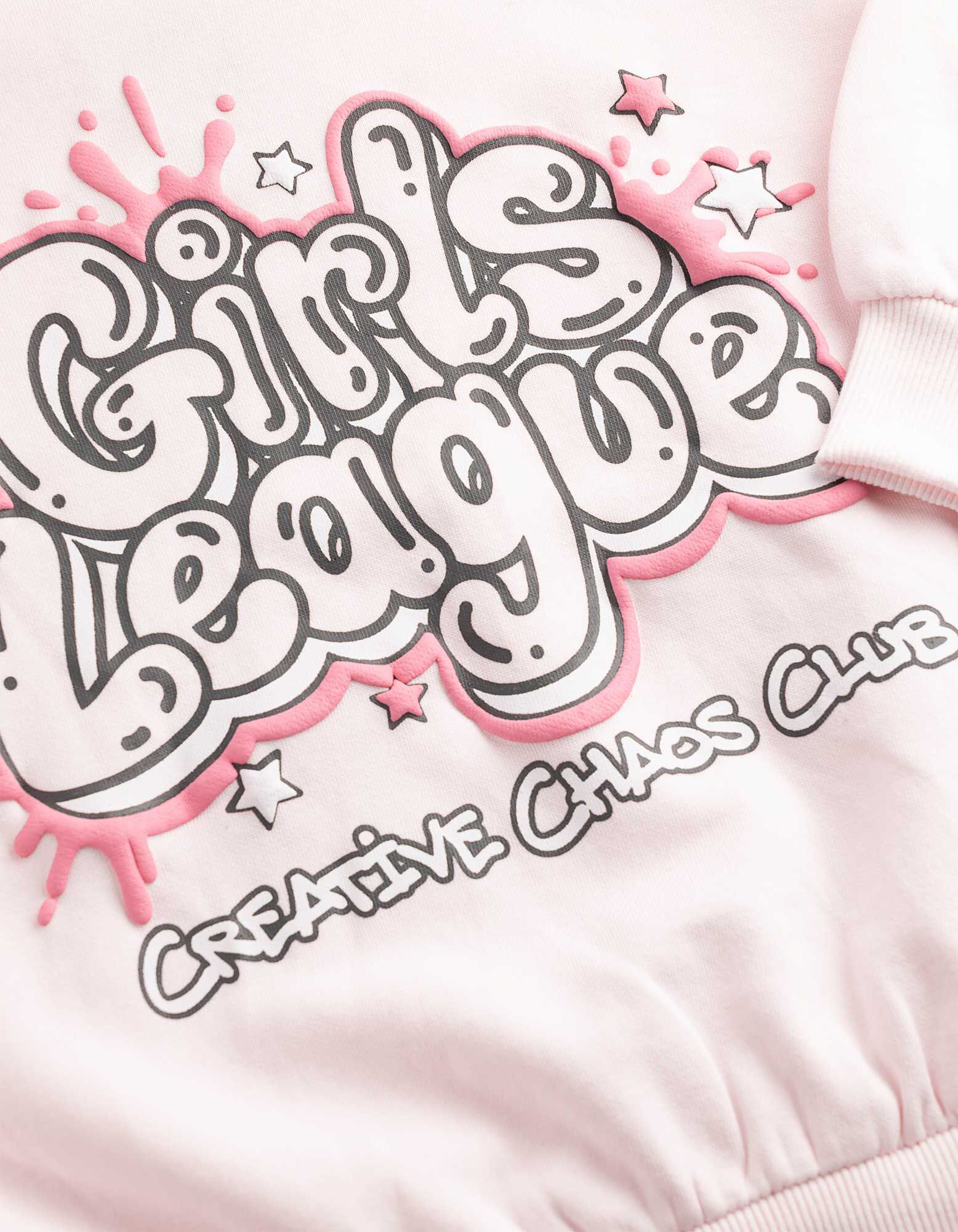 Sweatshirt - Frontprint - Rosa