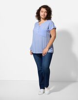 Halenka - Viskóza - svetle  modra