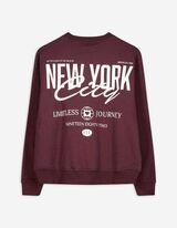 Sweatshirt - Rückenprint - dunkellila