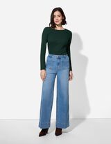 Jeans - Wide Fit - celeste