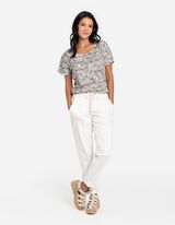 T-shirt - Fantasia floreale - bianco