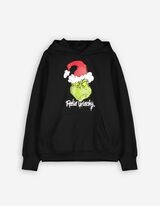 Mikina s kapucňou - Grinch - cierna