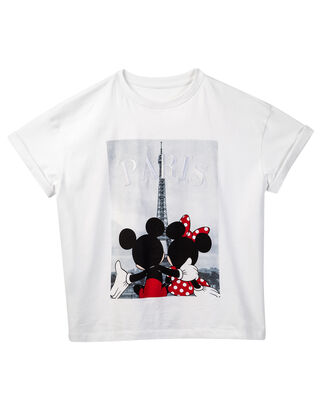 M&auml;dchen T-Shirt mit Minnie und Micky-Print