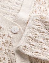 Gebreid vest - V-hals - Off-White