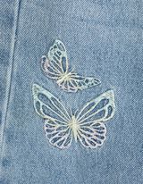 Jeans - Stickerei - blau