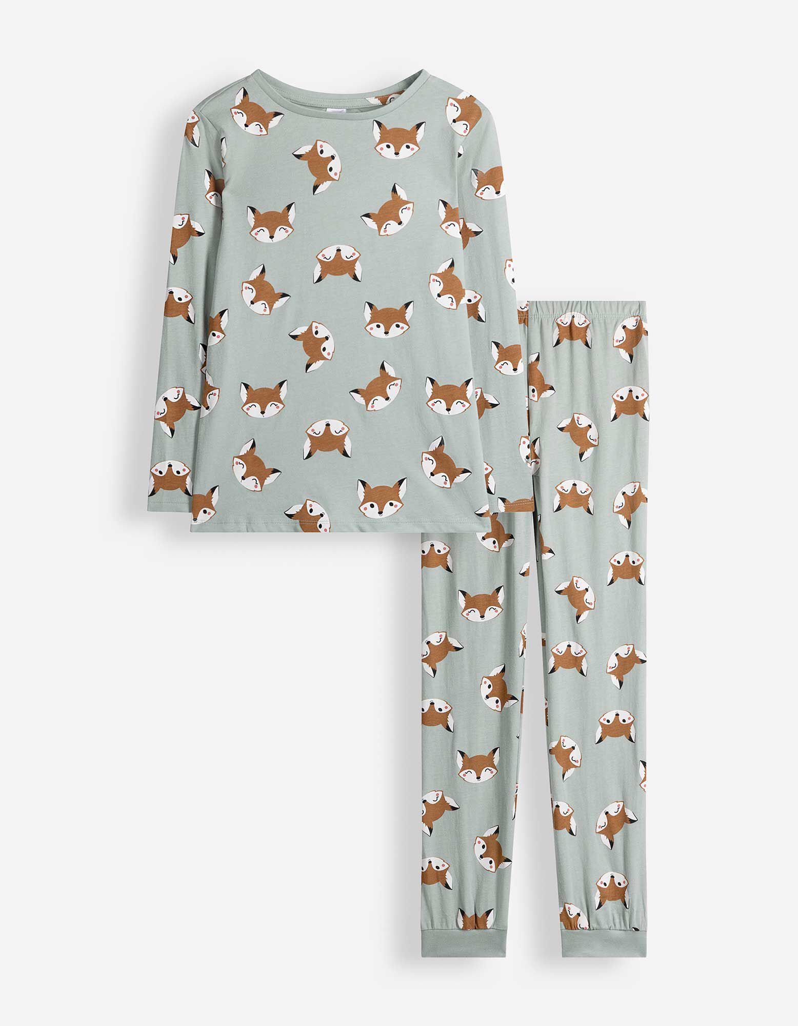 Pyjama set van shirt en broek - Print all-over - Mintgroen