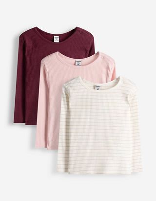 Langarmshirt - Gerippt