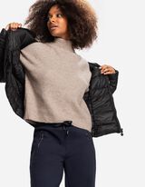 Strickpullover - Mockneck - beige