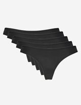 Tanga - Confezione da 5 pezzi - nero