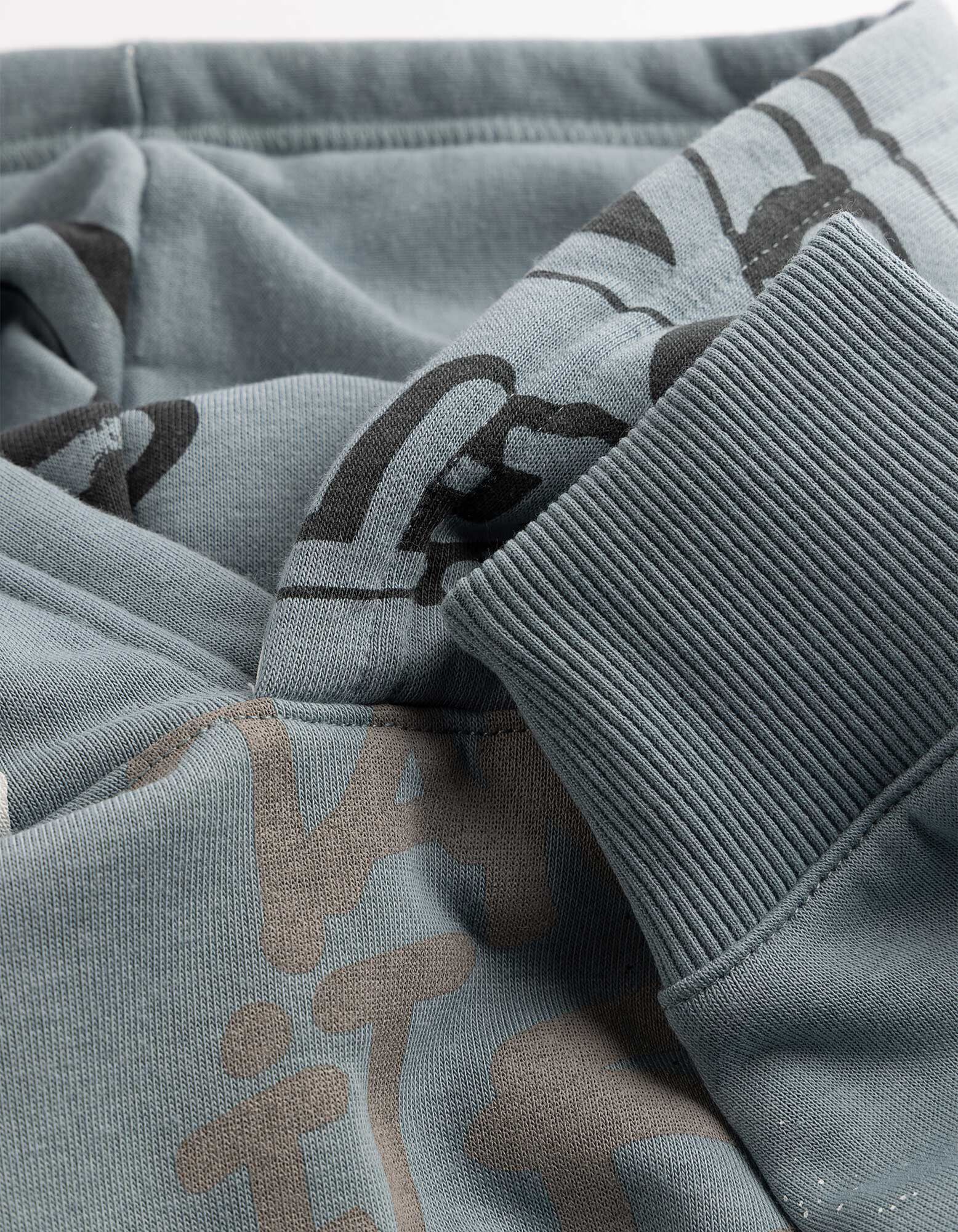 Sweat &agrave; capuche - Imprim&eacute; all-over - Bleu