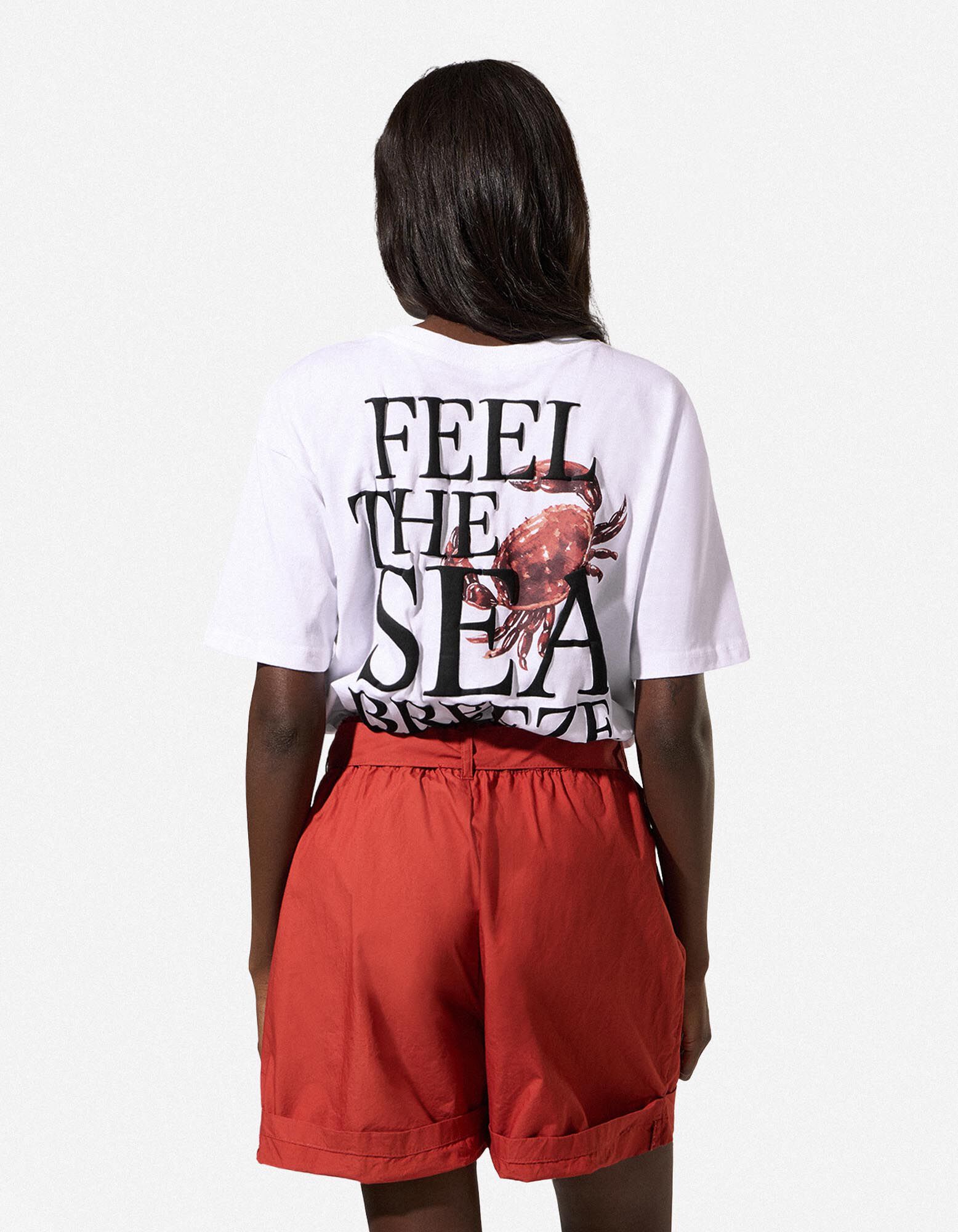 T-Shirt - R&uuml;ckenprint - Wei&szlig;