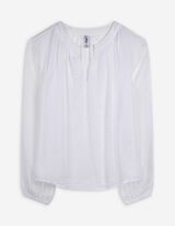 Halenka - Volný střih Loose Fit - bílá