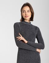 Midi haljina - Uz telo - crno