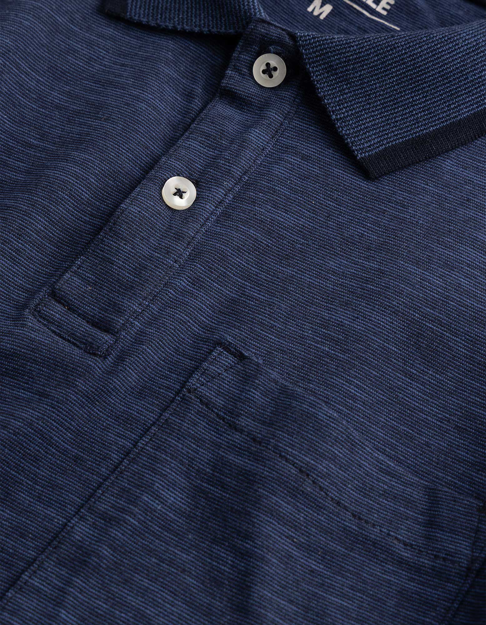 T-Shirt - Polokragen - blau