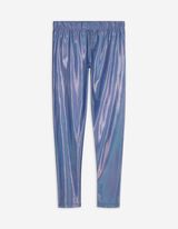 Leggings - Holografischer Print - blau