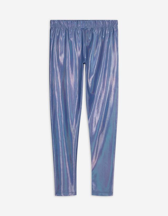Leggings - Holografischer Print - blau