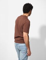 Polo majica - Pletenine - temno rjava