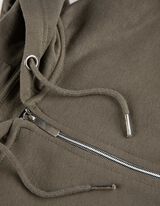 rozpinana bluza - kaptur z troczkiem - jasnobrazowy-e-a