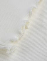 T-Shirt - Muschelsaum - wei&szlig;