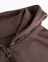 Tepláková bunda - Oversized Fit - tmavohneda