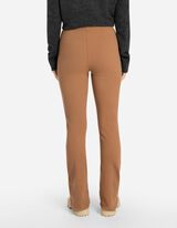 Platėjančios kelnės - Mezginys stulpeliu - smelio spalvos