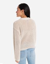 Pulóver - Perforált kötött - bezs