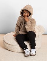 Kapucnis felső - Plüss - bézs