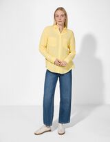 Bluse - einfarbig - hellgelb