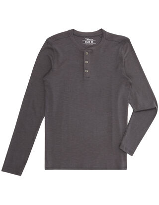 Herren Serafino-Shirt mit kurzer Knopfleiste