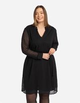 Jurk - Chiffon - donkerblauw