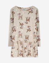 Lang shirt - Print all-over - beige