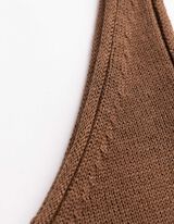 Stricktop - Viskose-Mix - braun