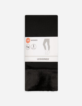 Leggings - einfarbig - Schwarz