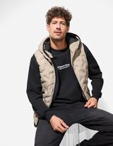 Weste - Kapuze - hellbraun