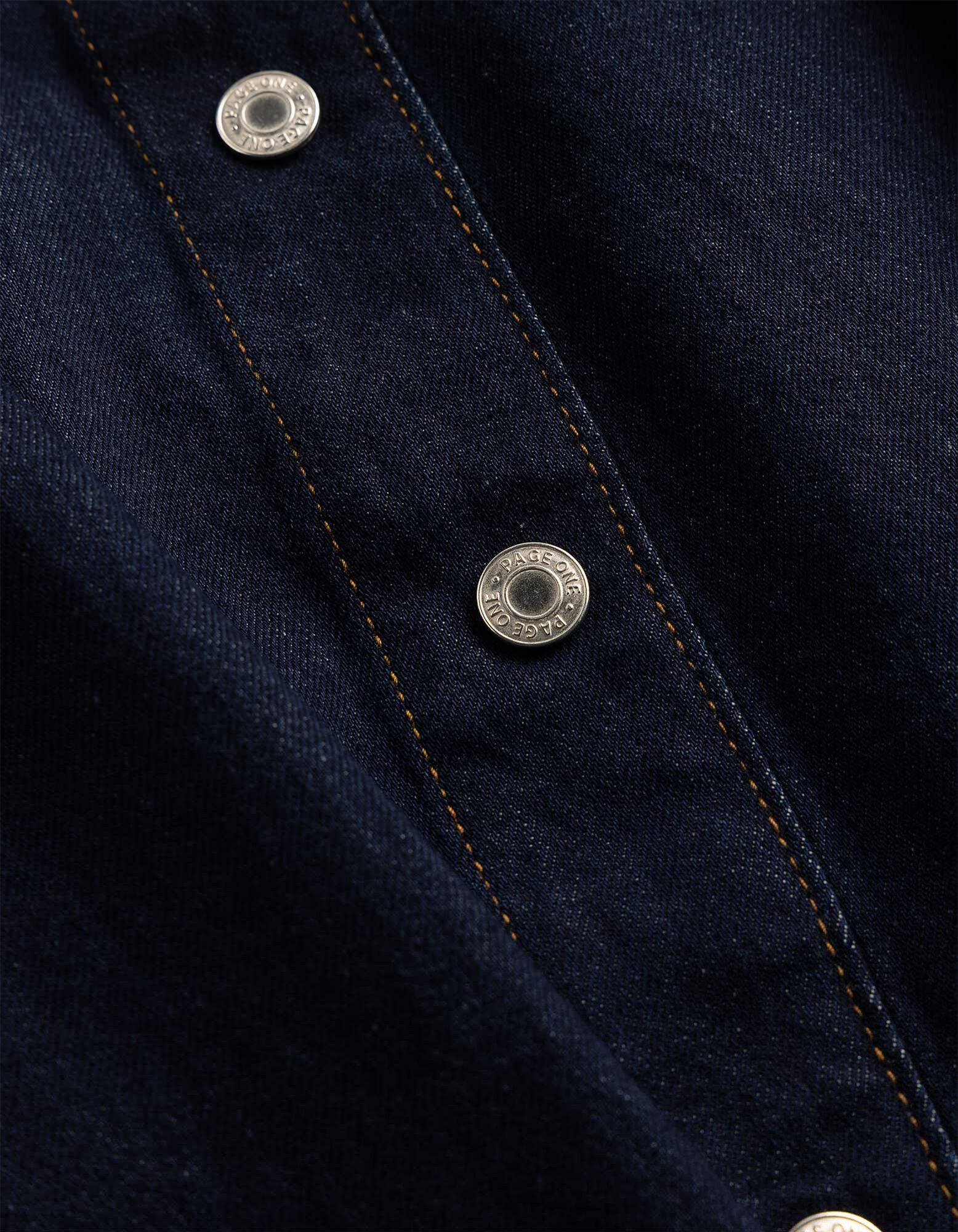 Kruhov&aacute; sukňa - tmavomodr&yacute; denim - Tmavomodr&aacute;