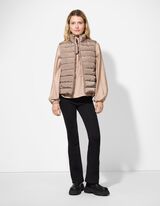 Steppweste - einfarbig - hellbraun