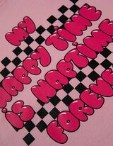 Pyjama Set aus Langarmshirt und Hose  - Print - pink