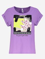 T-shirt - Ornement paillet&eacute; - Lilas