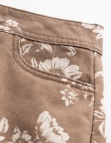 Midirock - Florales Muster - Braun
