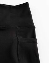 Leggings - Material respirabil - Negru