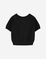 Strickshirt - einfarbig - schwarz