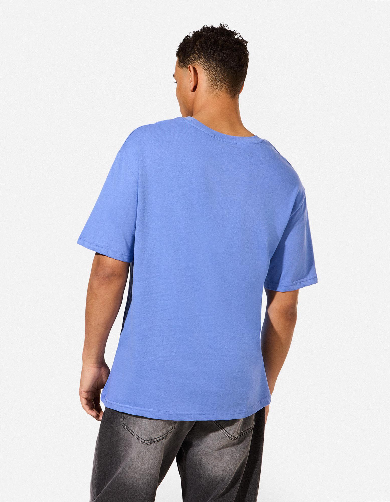 T-shirt - Coupe oversize - Bleu