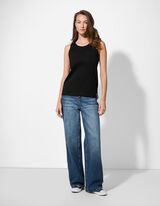 Top - Spadlá ramena - cerná