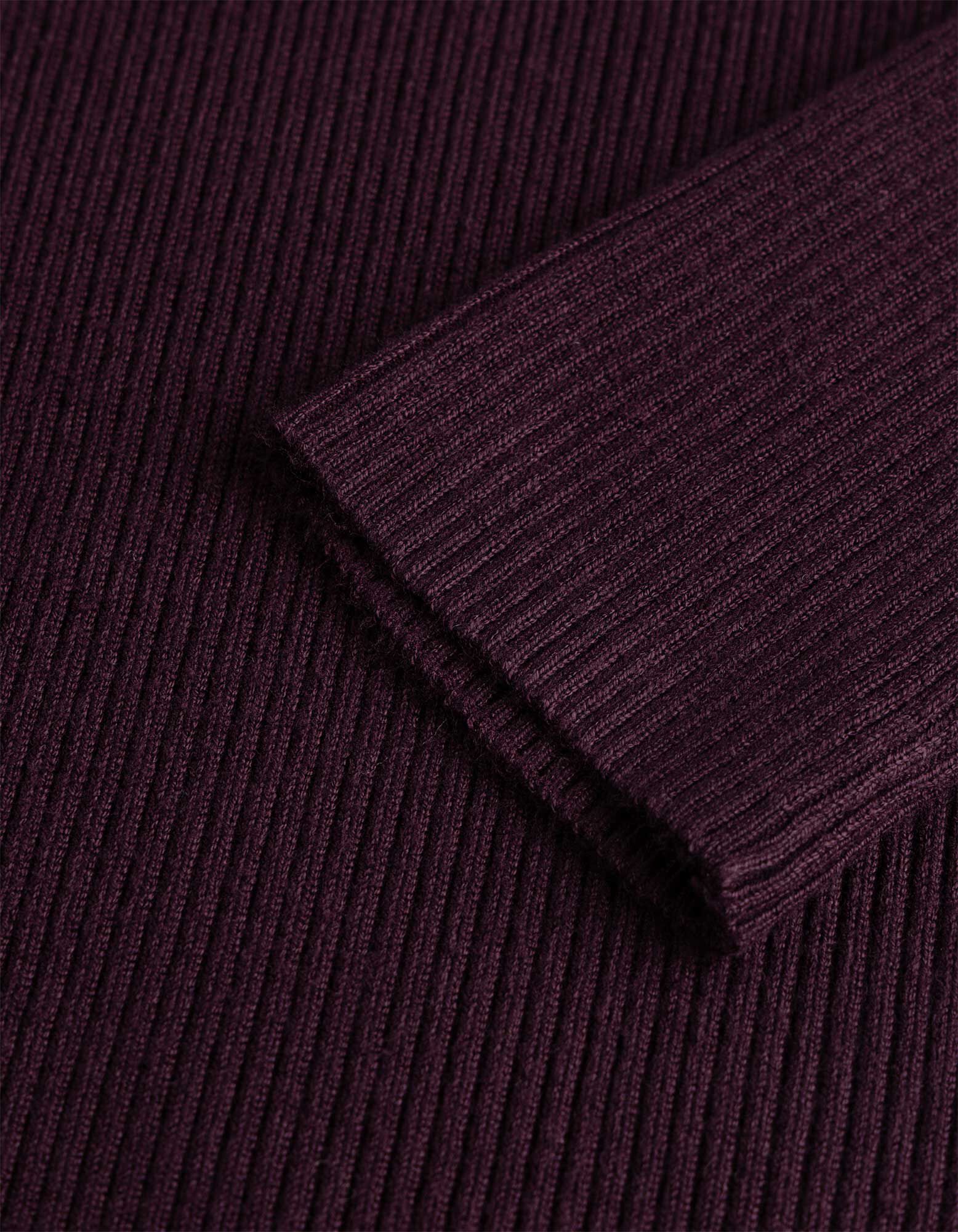 Pullover - Rippenstruktur - Lila