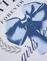 T-shirt - nadruk - bialy