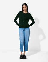 Gebreid vest - Fijn breisel - groen